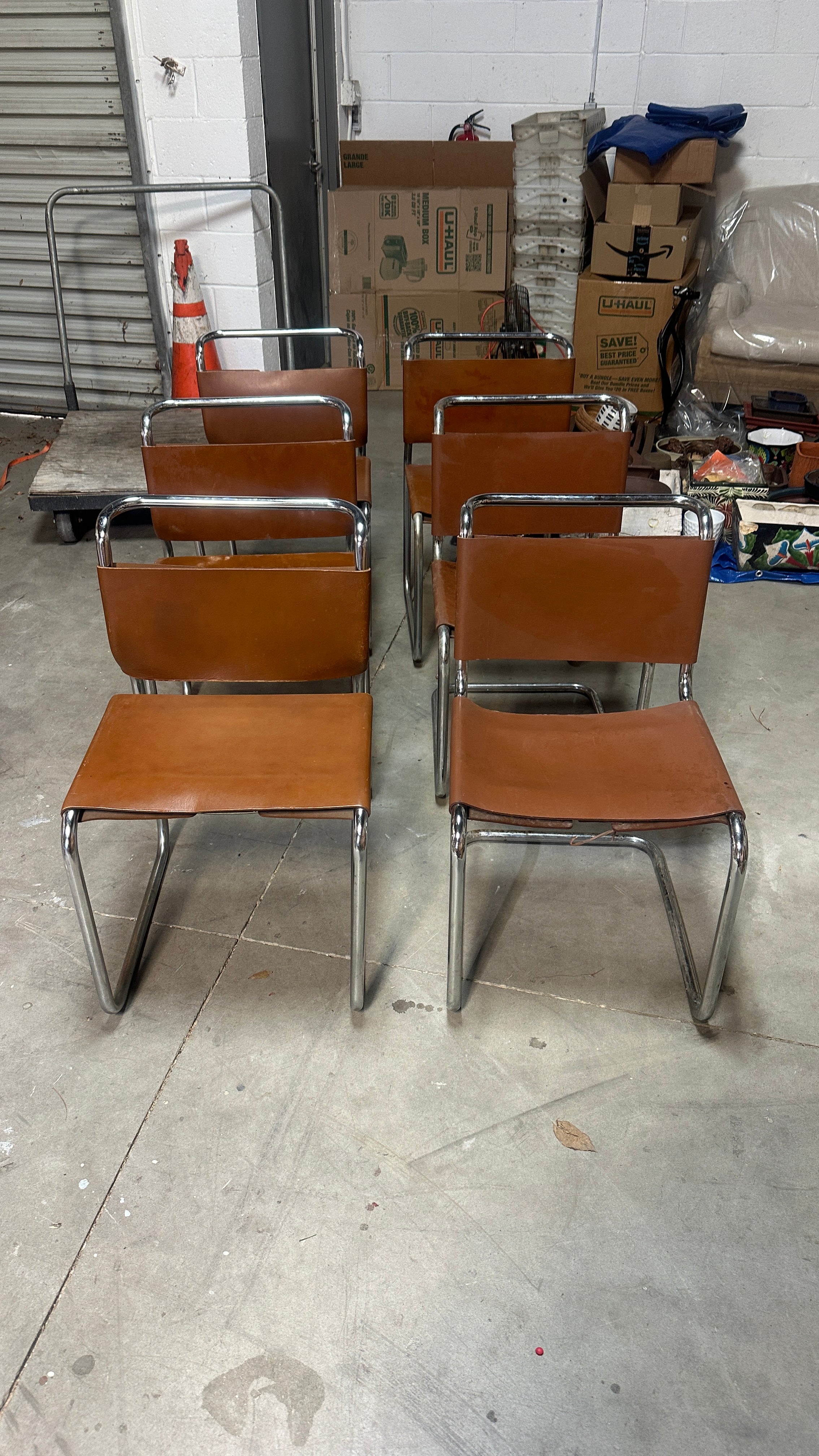 Authentic Leather Mid-Century Modern Chair