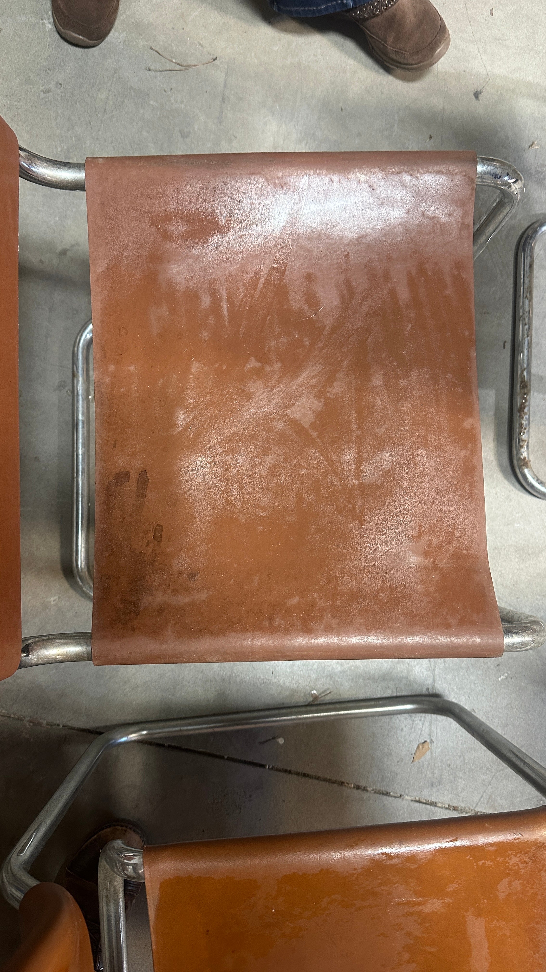 Authentic Leather Mid-Century Modern Chair