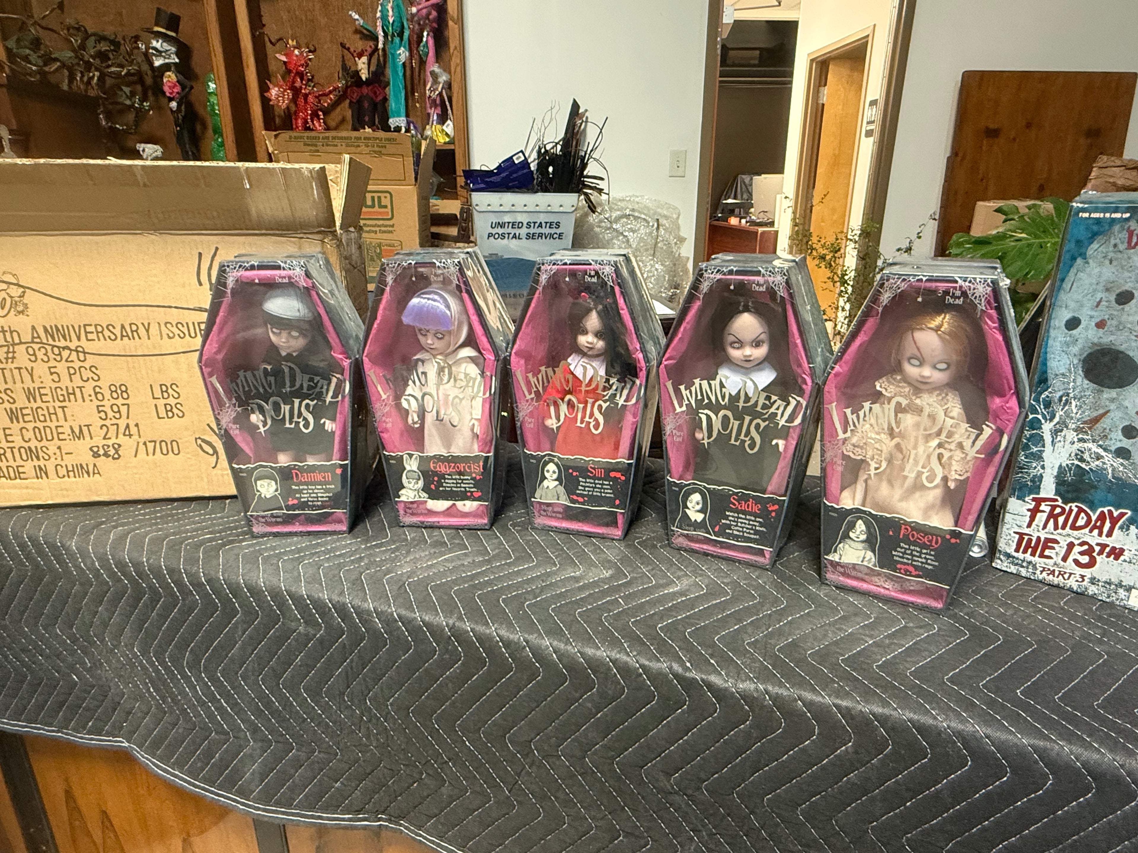 Damien, Eggzorcist, Sin, Sadie, Posey